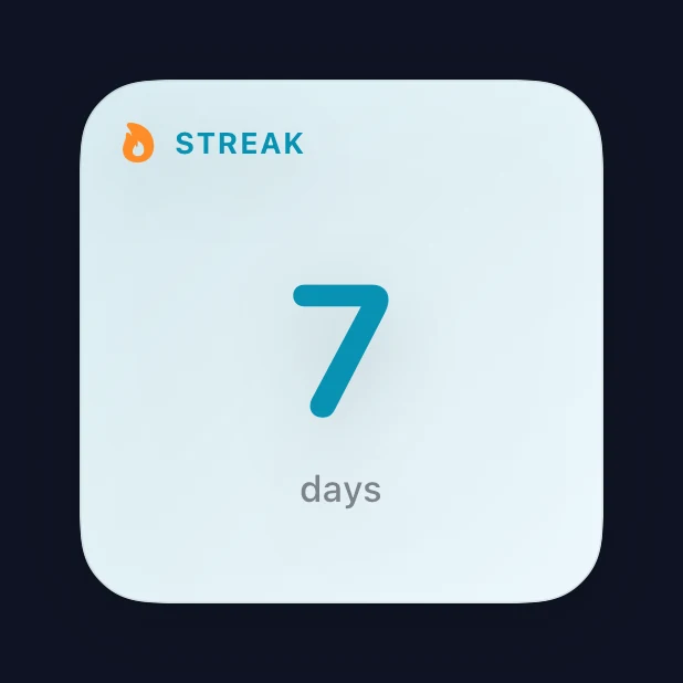 Capture Streak small widget