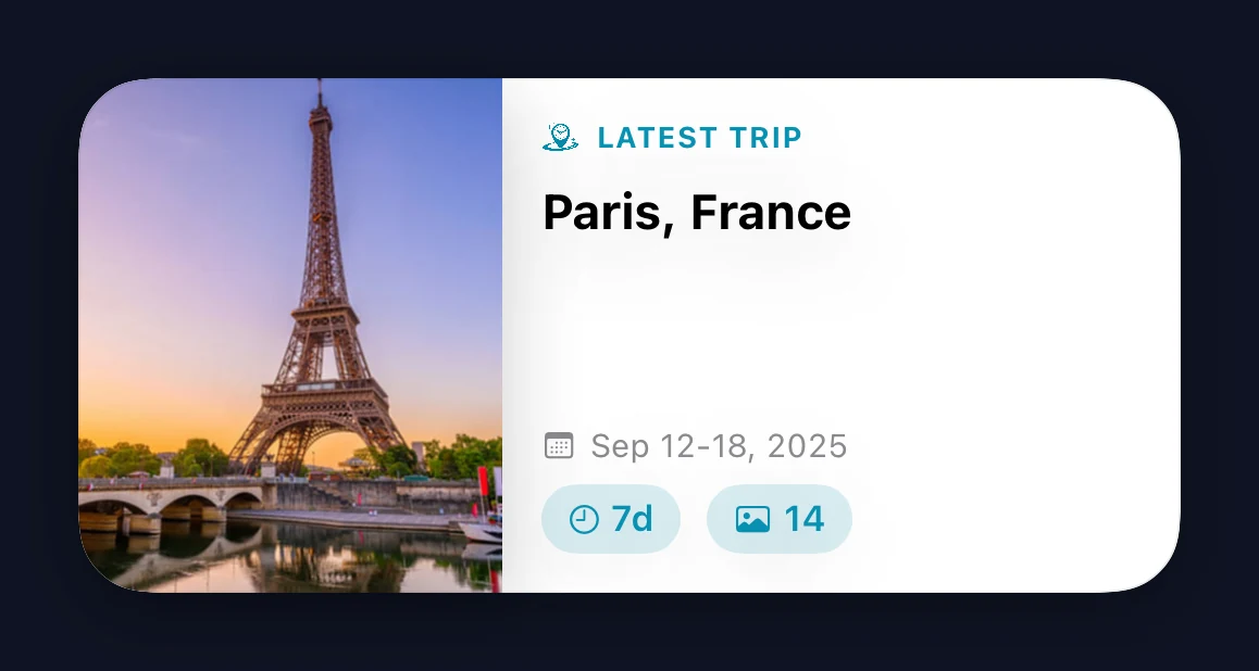 Trip medium widget